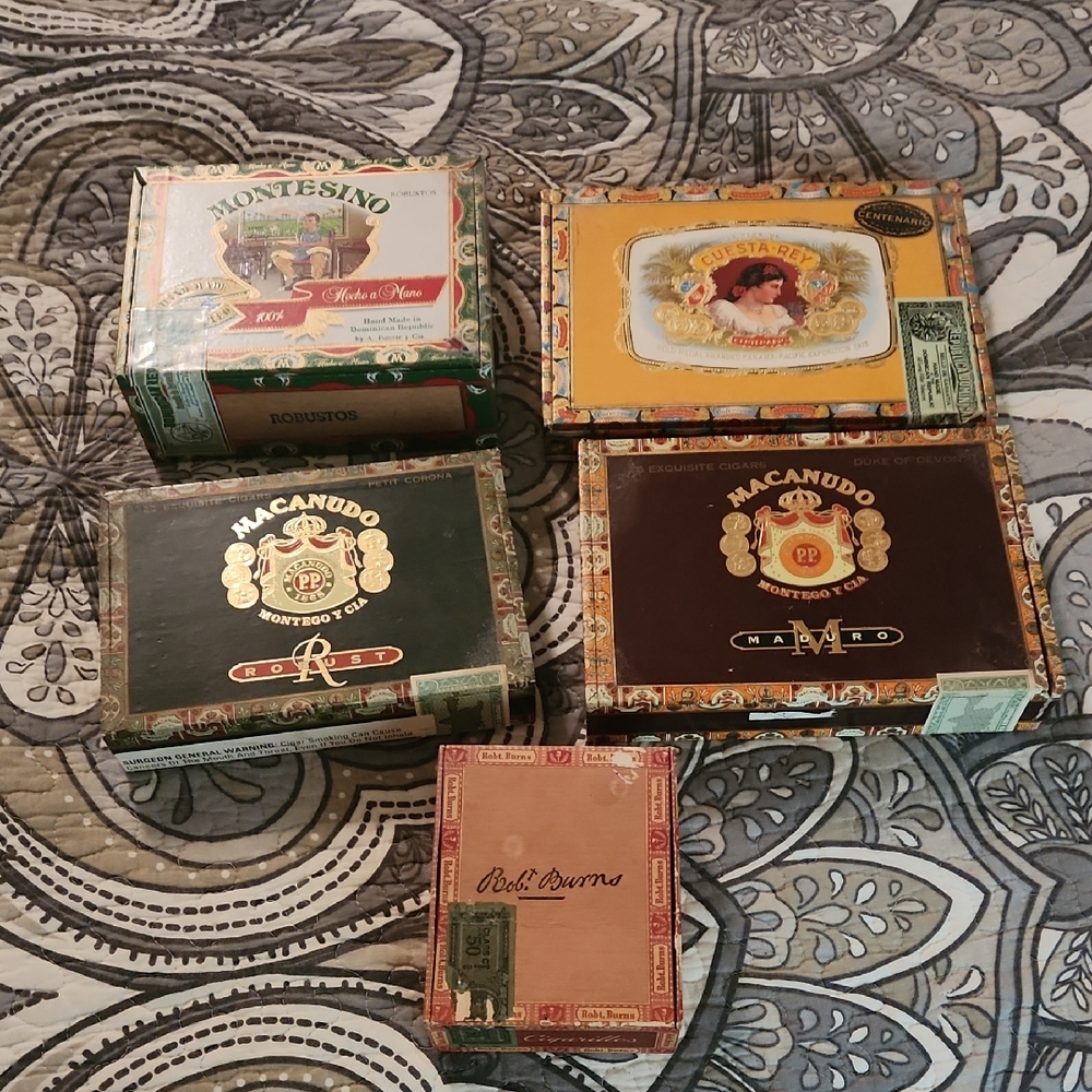 Assorted Vintage Cigar Box Collection